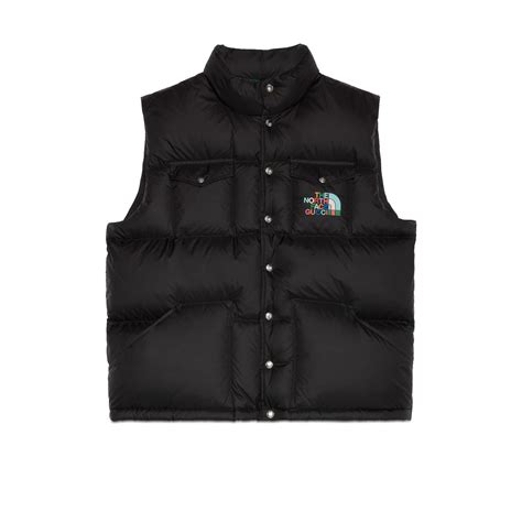 the north face gucci vest black|north face gucci tracksuit.